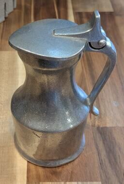 Vintage Wilton Armetale Pewter Lidded Syrup Pitcher Creamer 5" RWP USA Made